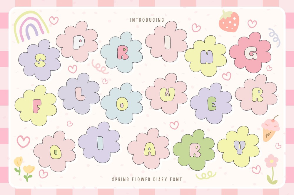 Spring Flower Diary Font