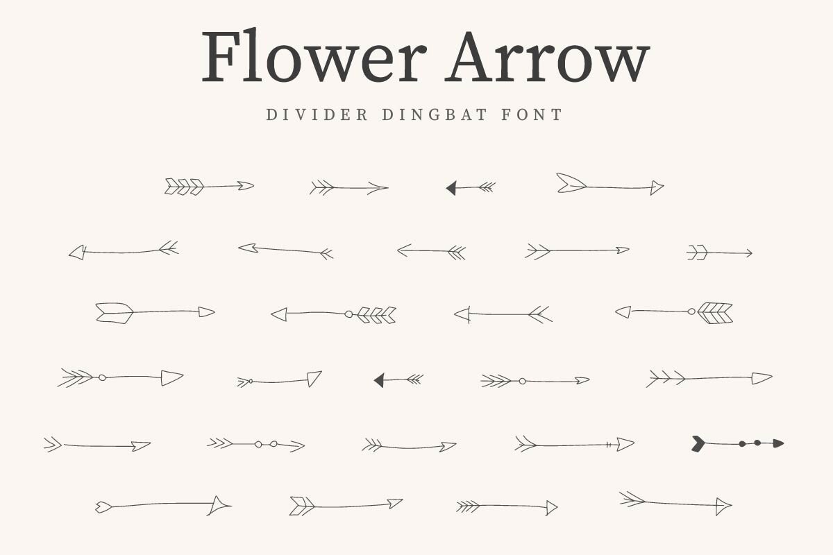 Flower Arrow Font