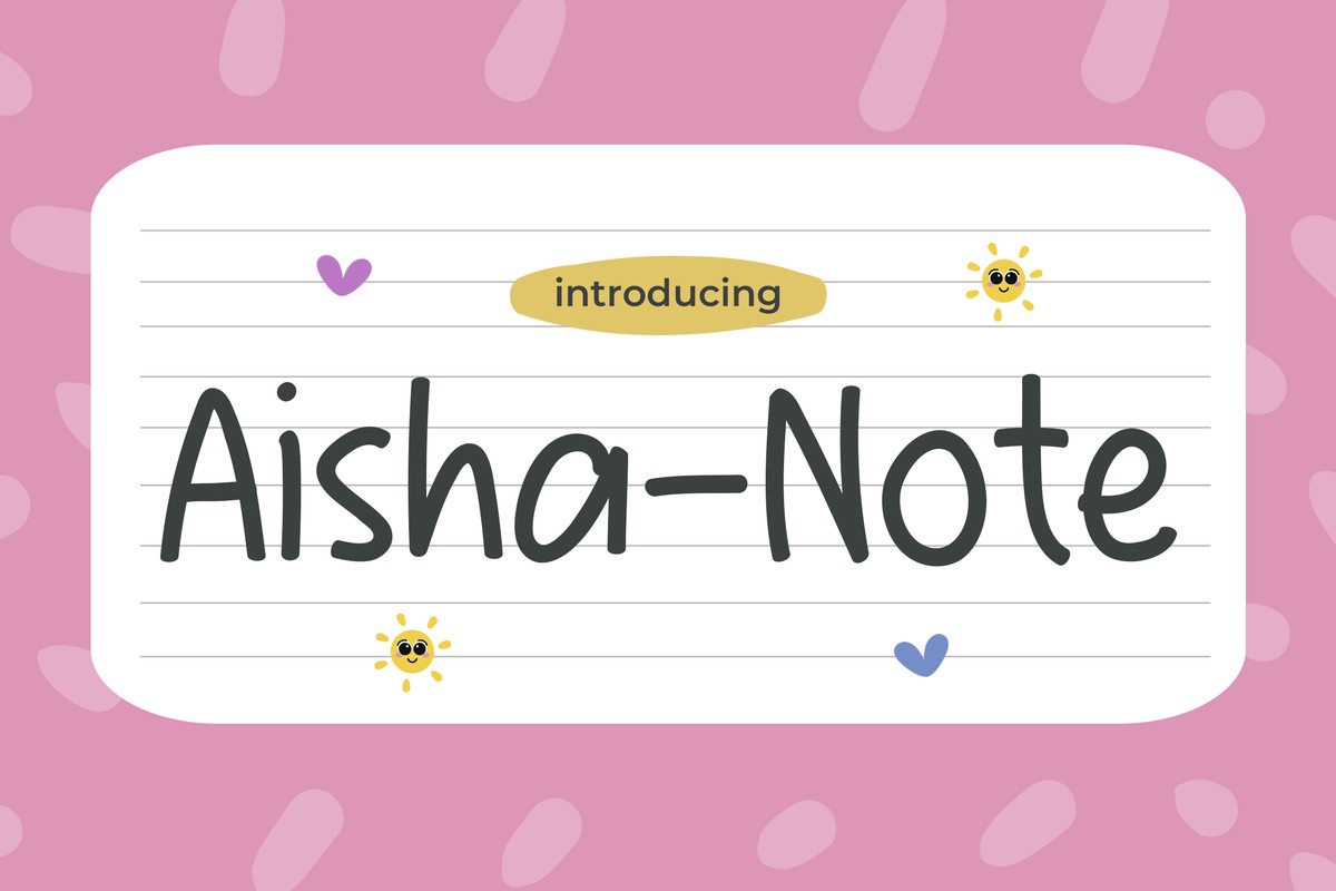 Aisha Note Font