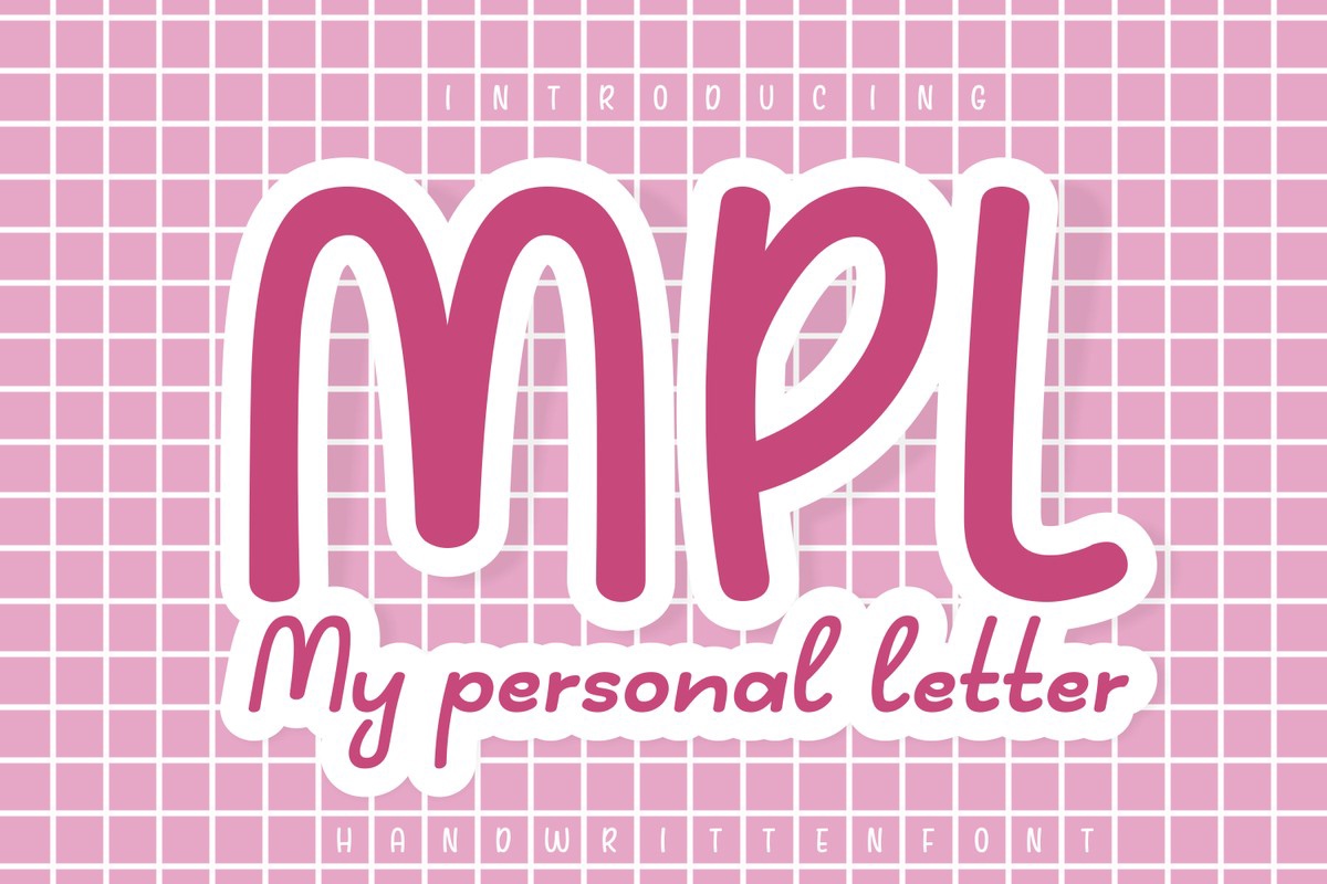 My Personal Letter Font