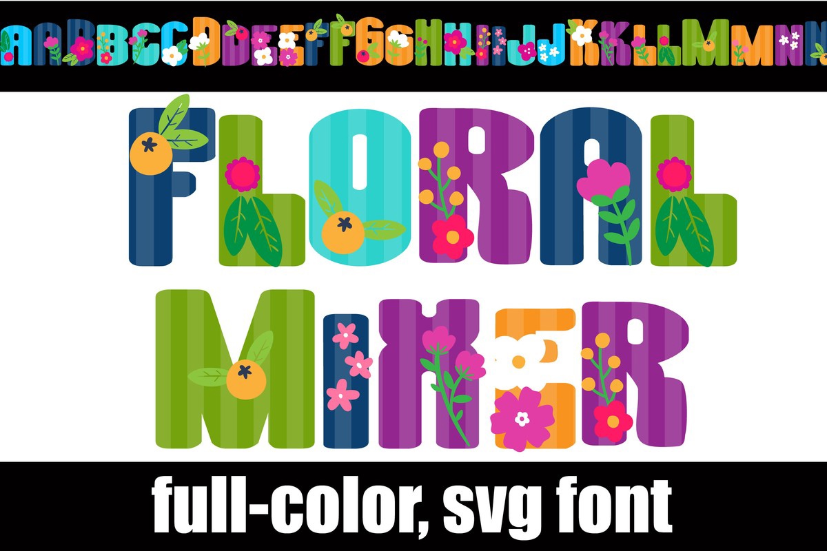 Floral Mixer CF Font