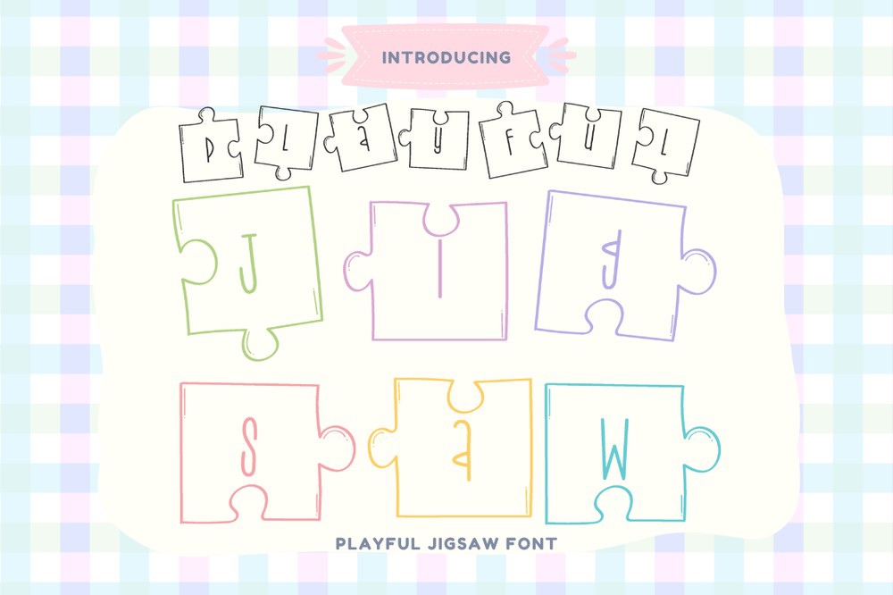 Playful Jigsaw Font