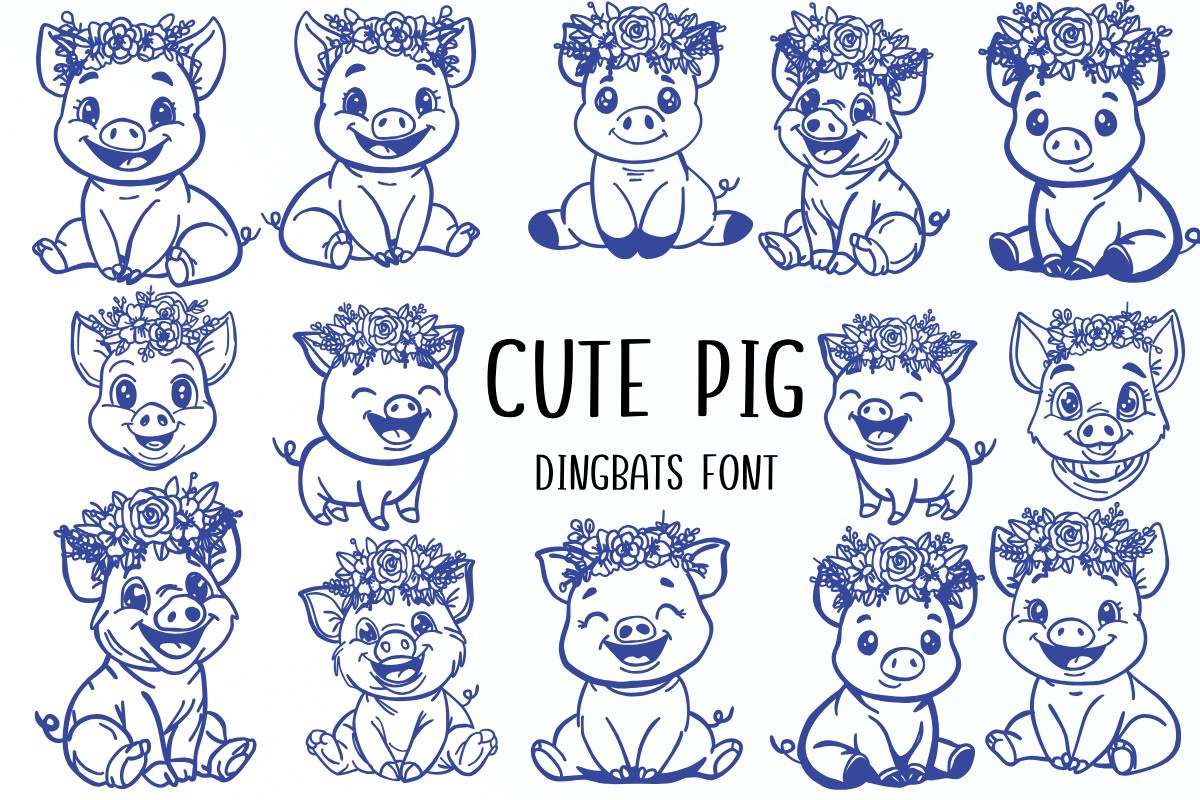 Cute Pig Font