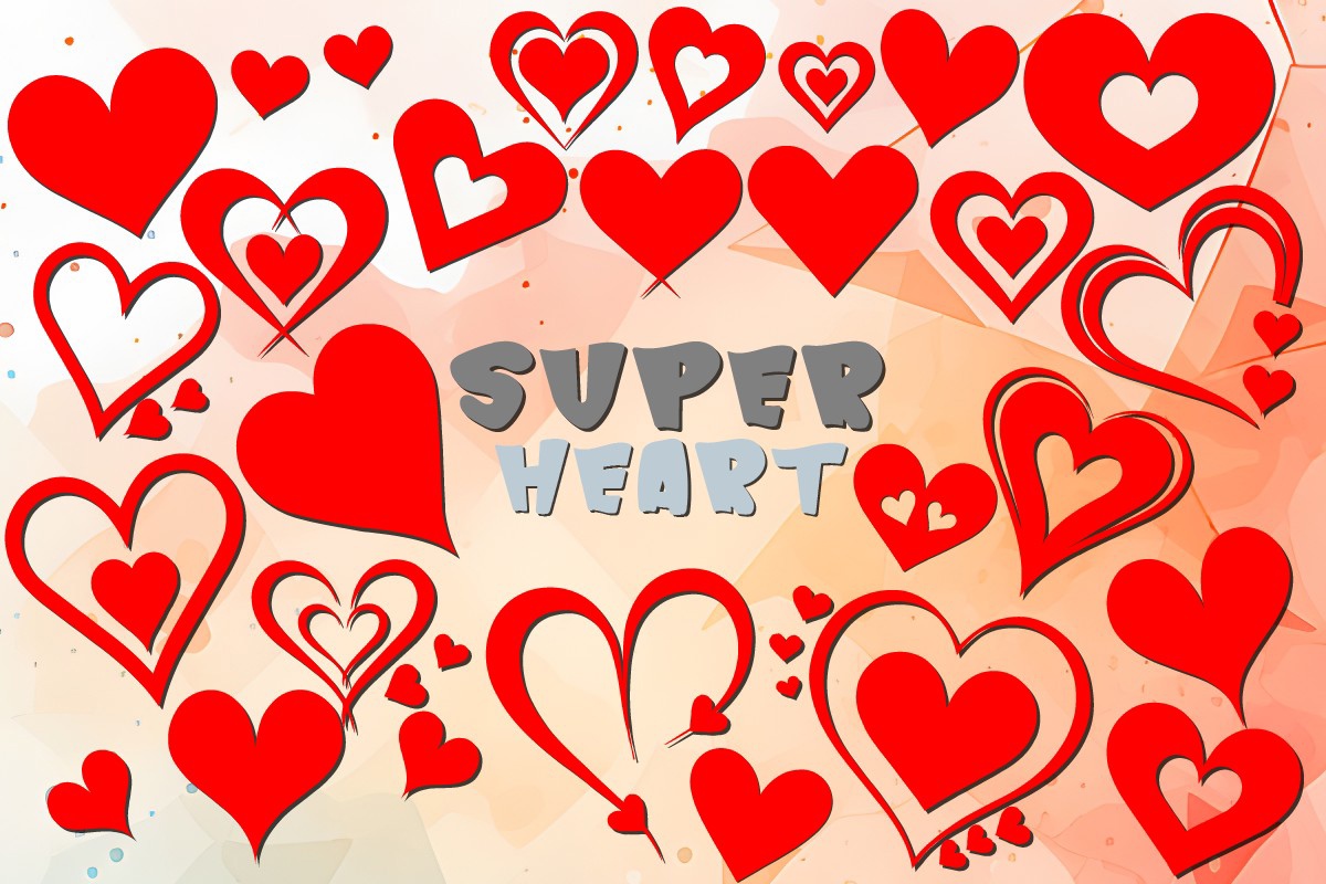 Super Heart Font