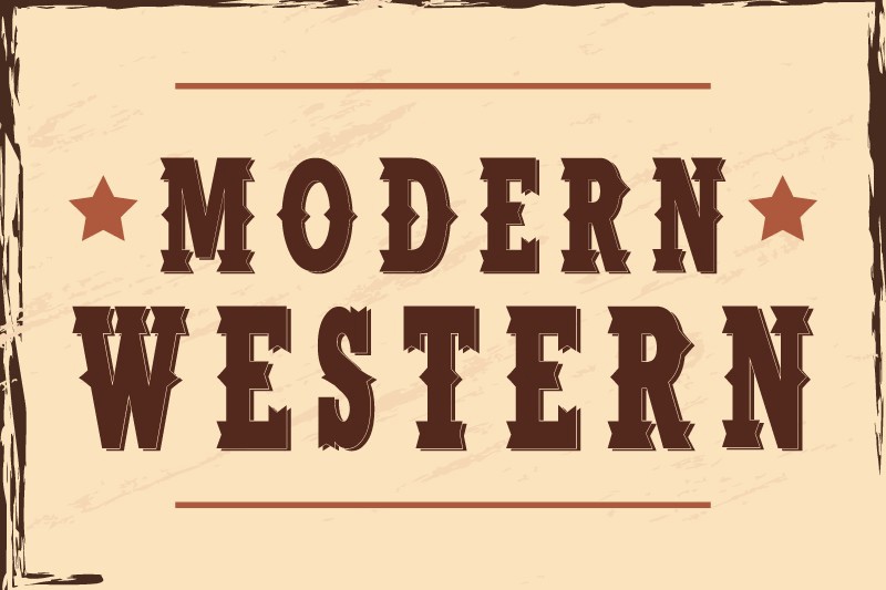 Modern Western Font