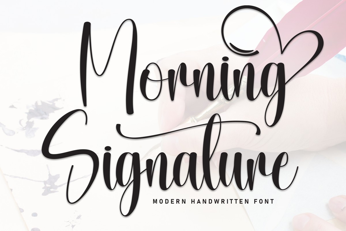 Morning Signature Font