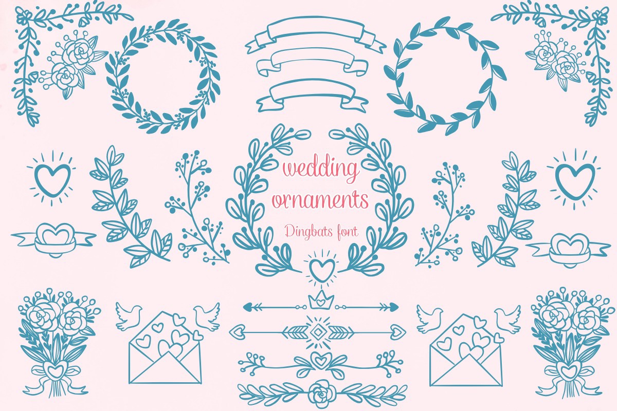 Wedding Ornaments Font