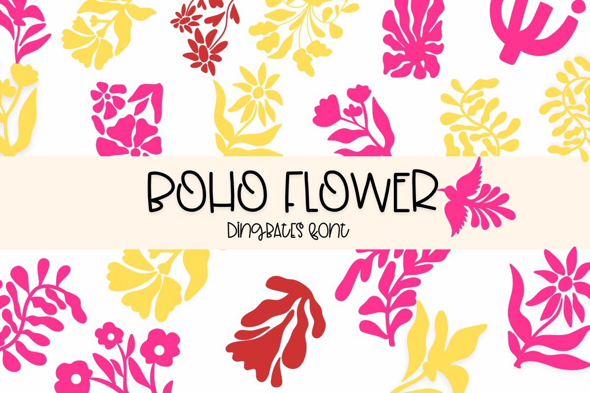 Boho Flower Font