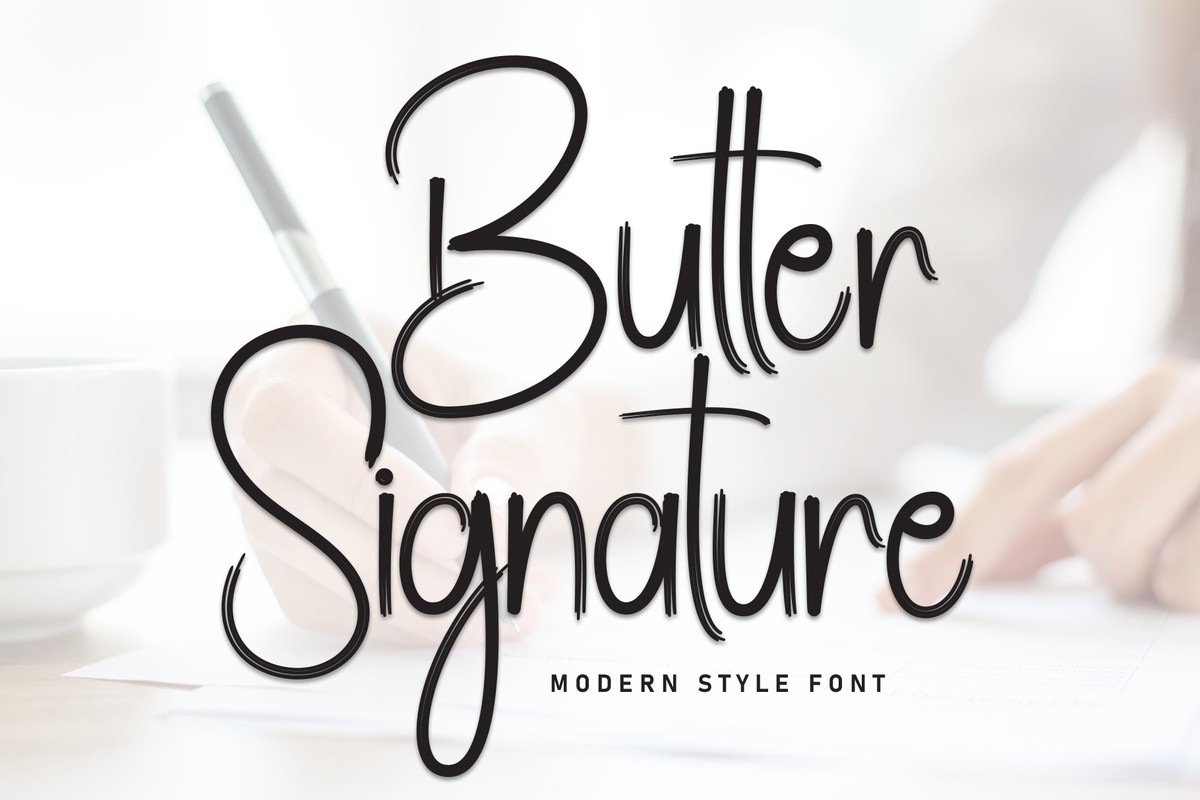 Butter Signature Font