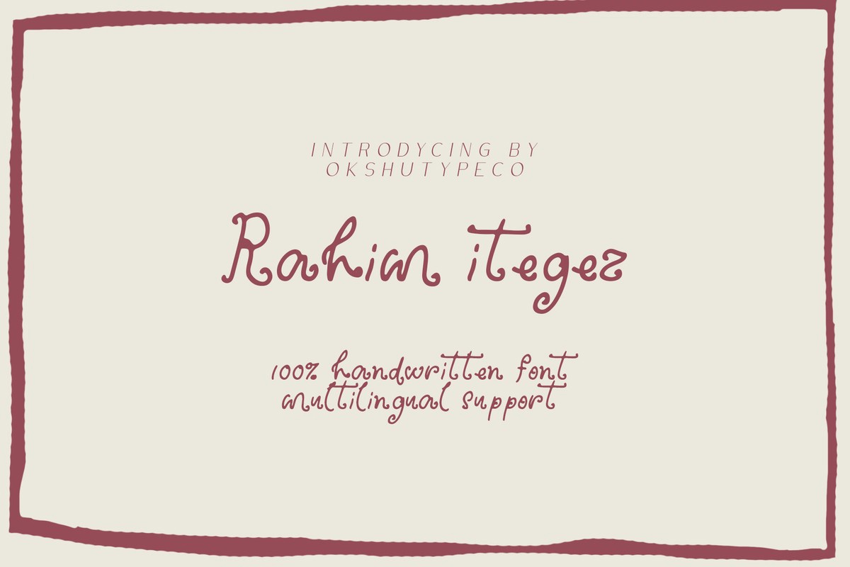 Rahim Itegez Font