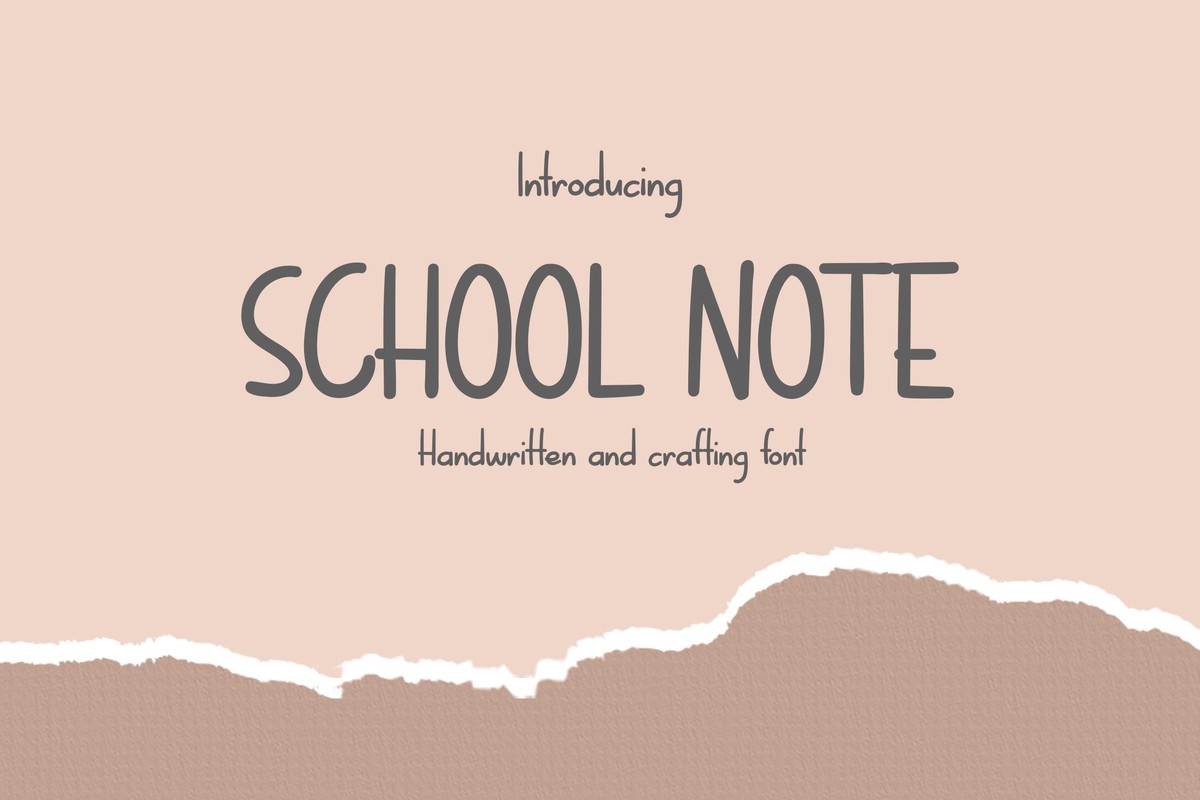 School Note Font