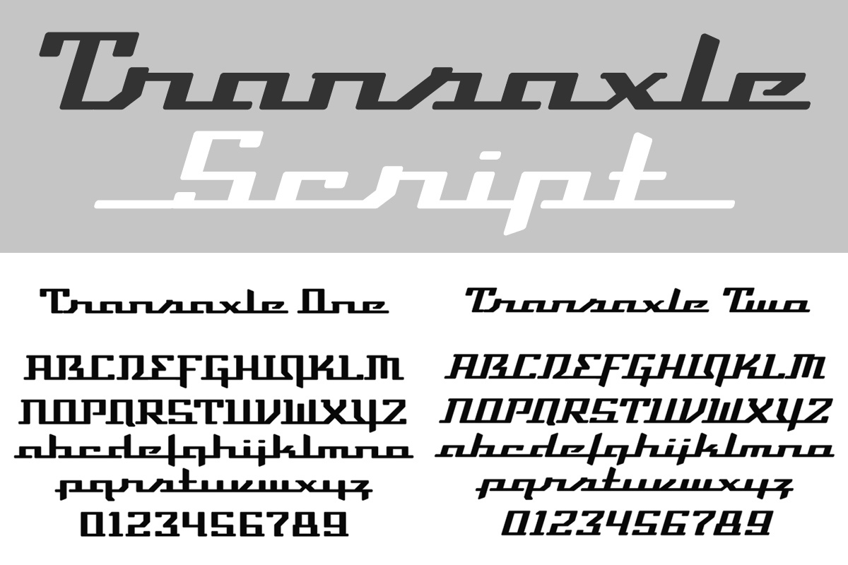 Transaxle Script Font