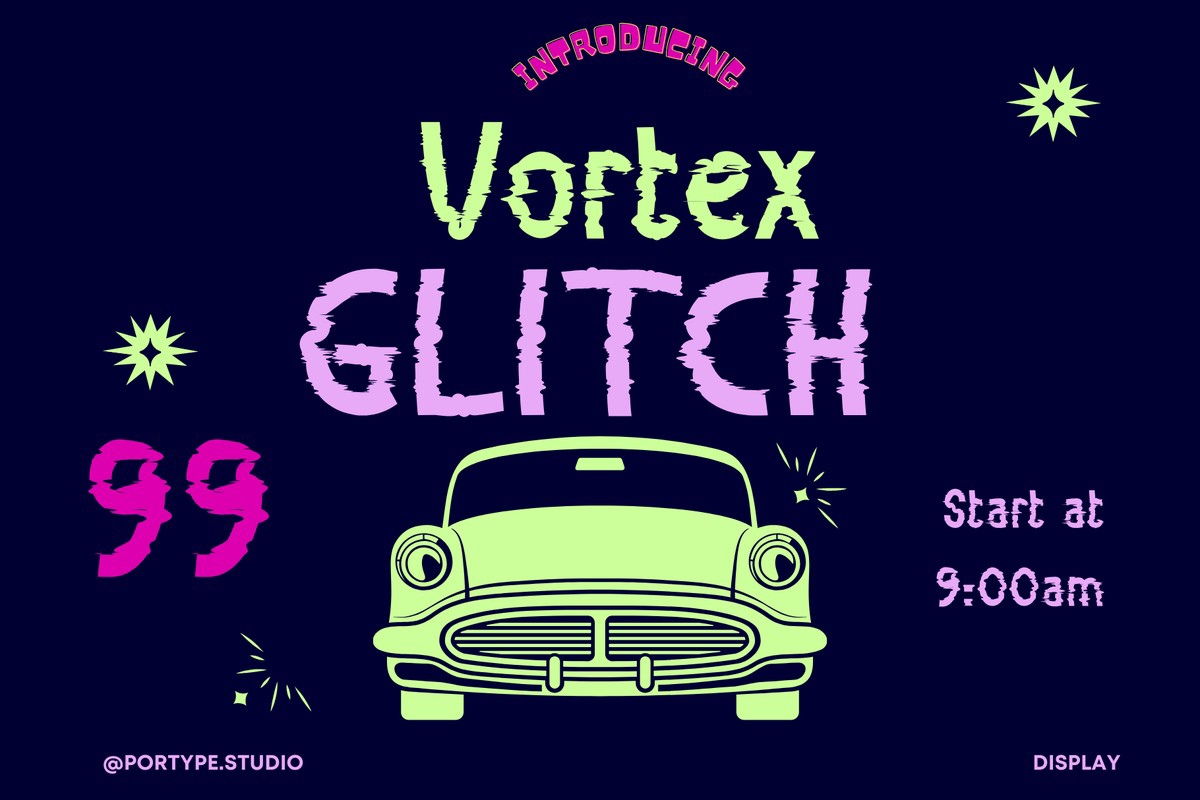 Vortex Glitch Font