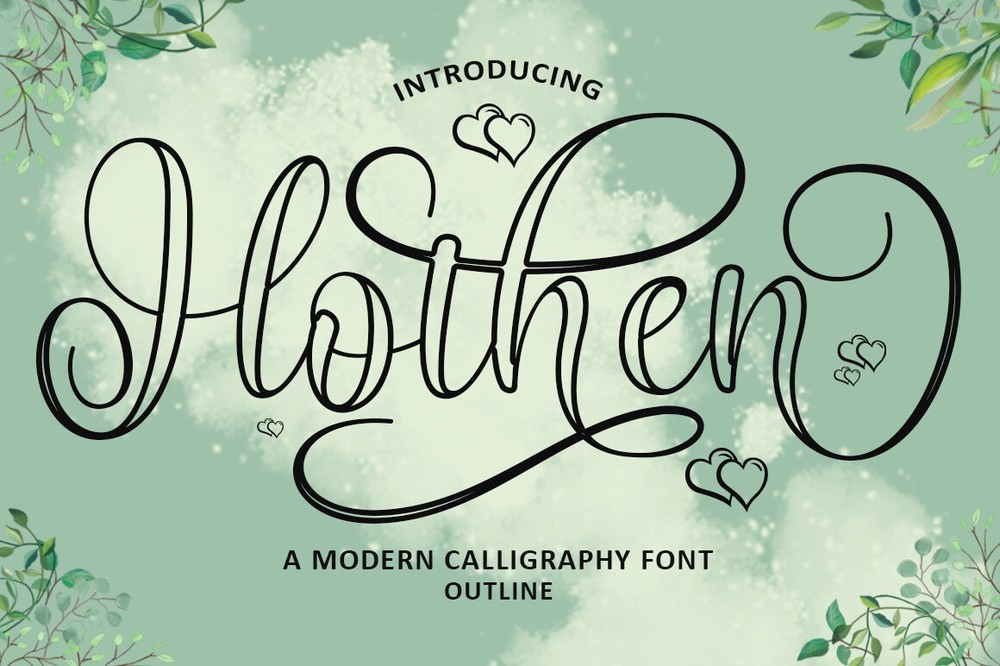 Hothen Outline Font