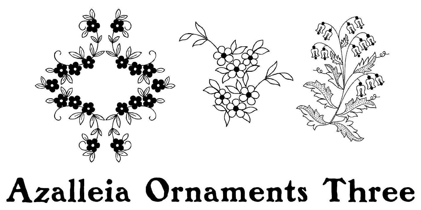 Azalleia Ornaments Three Font