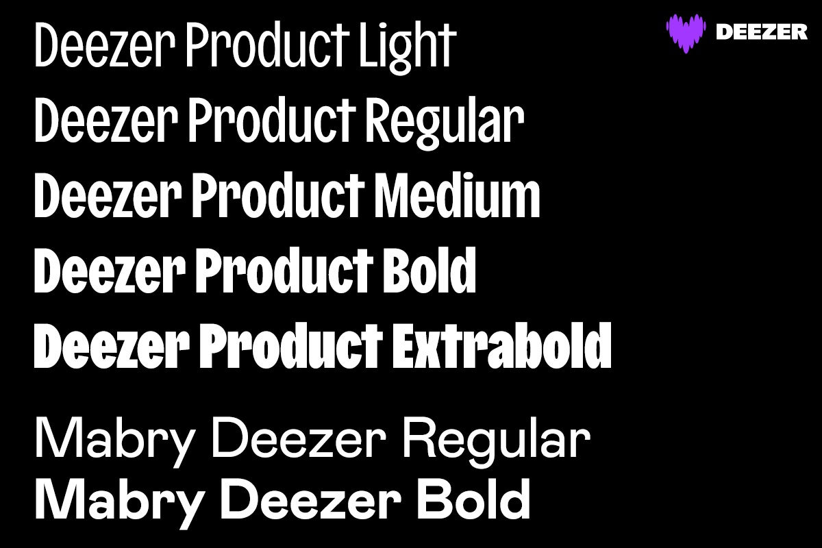 Deezer corporate typeface Font