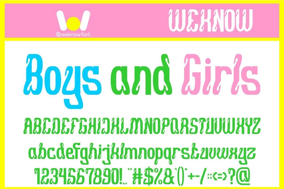 Boys and Girls Font