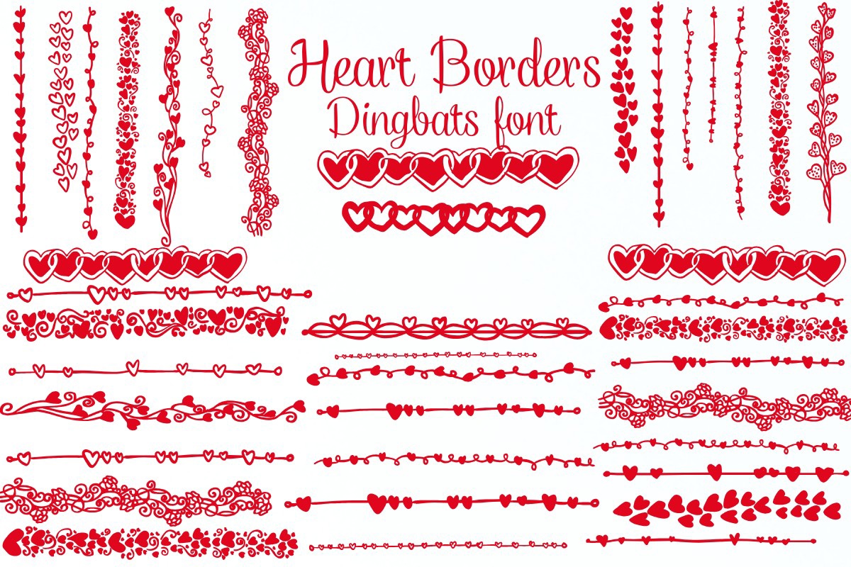 Heart Borders Font