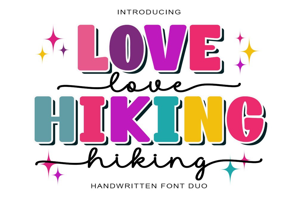 Love Hiking Duo Font