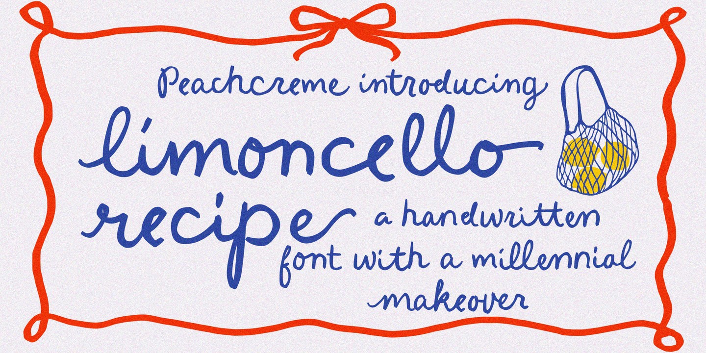 Limoncello Recipe Font