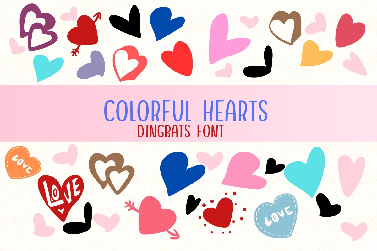 Colorful Hearts Font