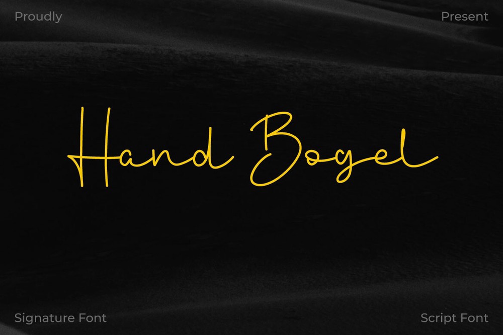 Hand Bogel Font