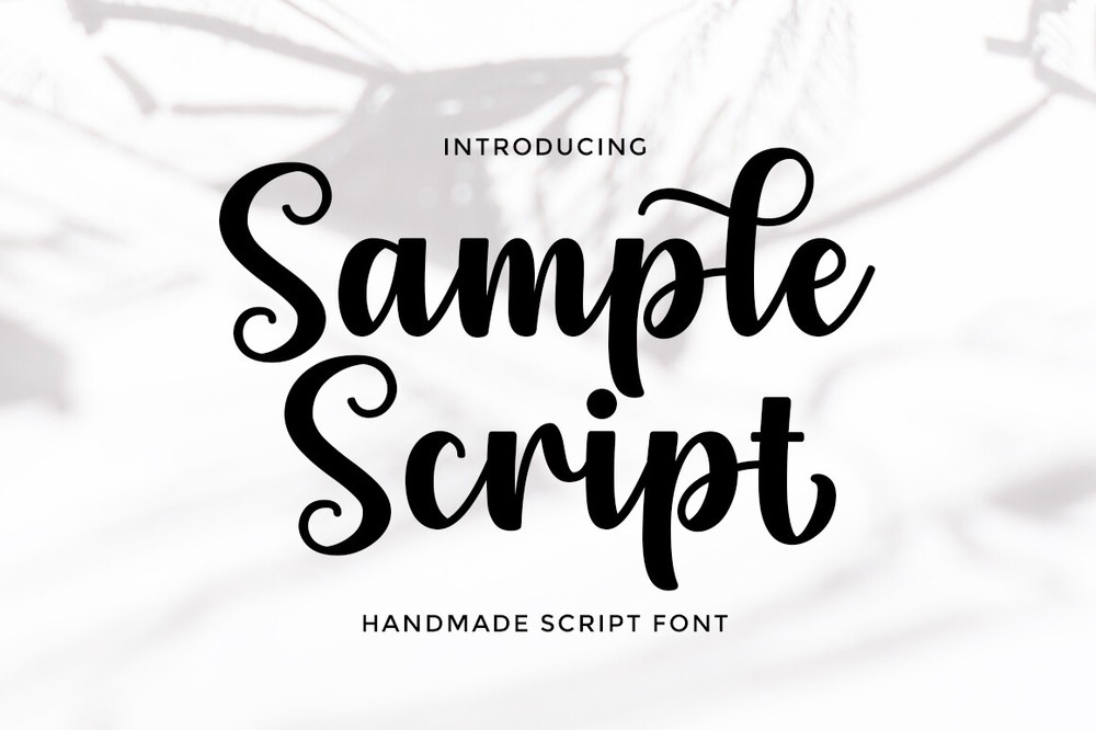 Sample Script Font