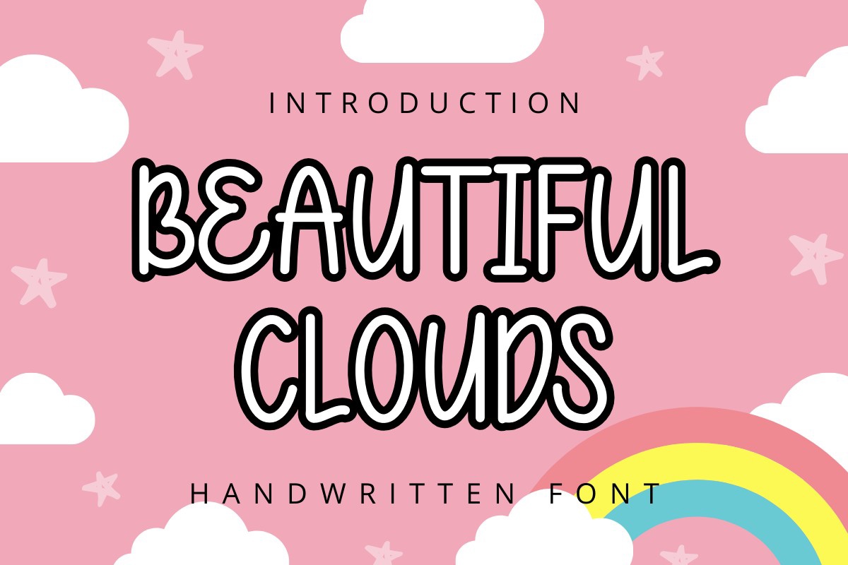 Beautiful Clouds Font