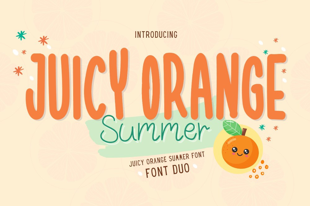 Juicy Orange Summer Font