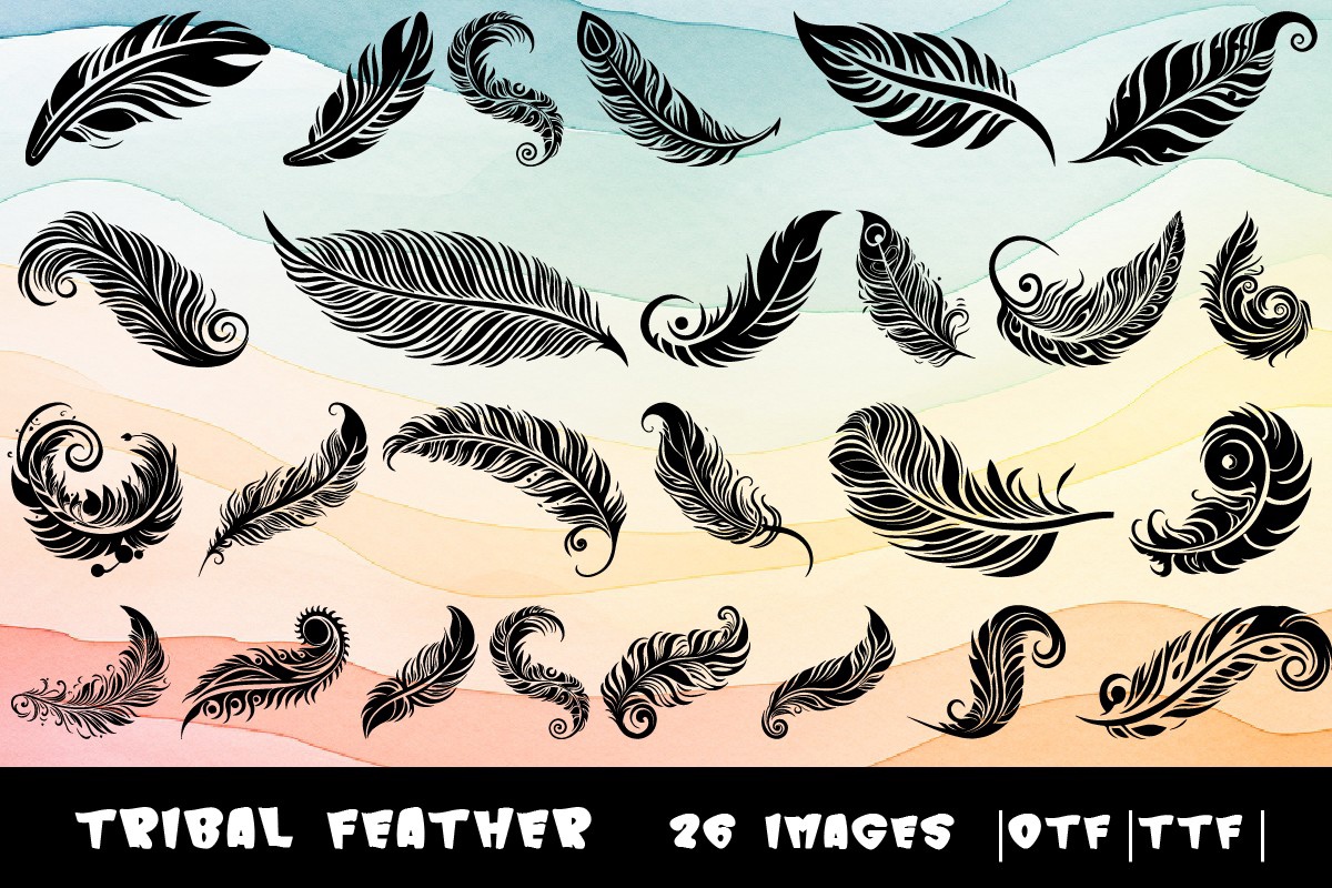 Tribal Feather Font