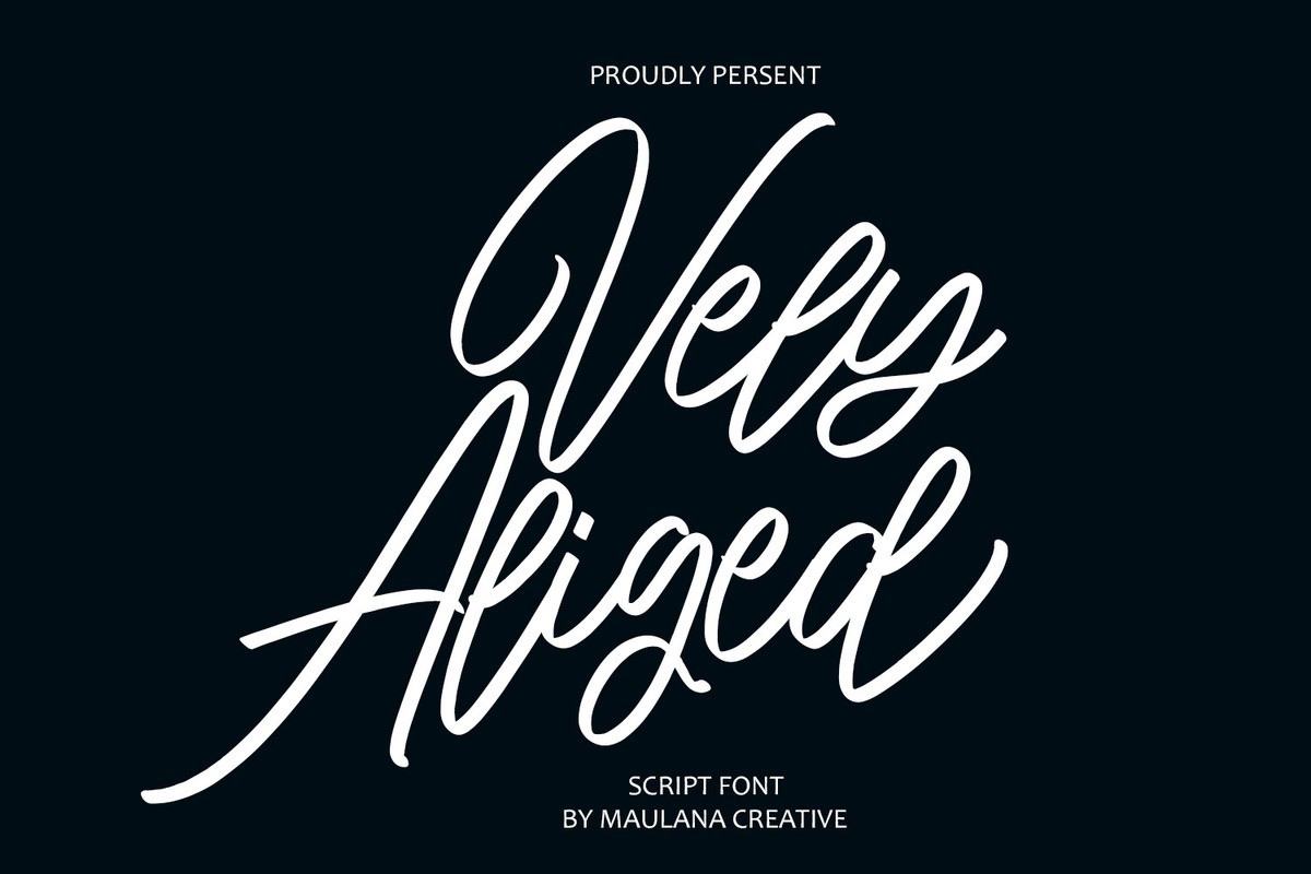 Vely Aliged Font