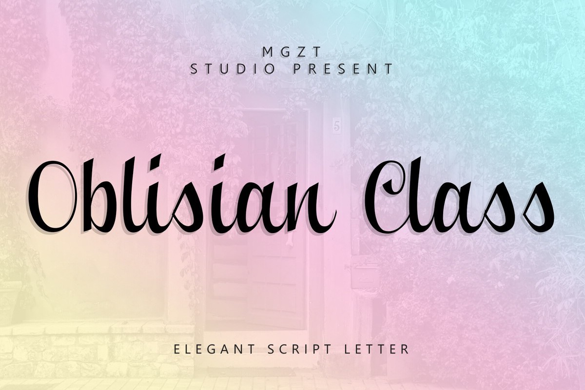 Oblisian Class Font