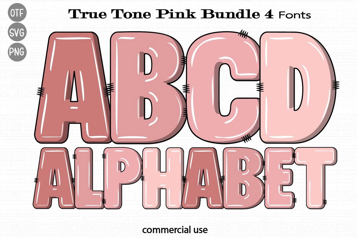 True Tone Pink Font