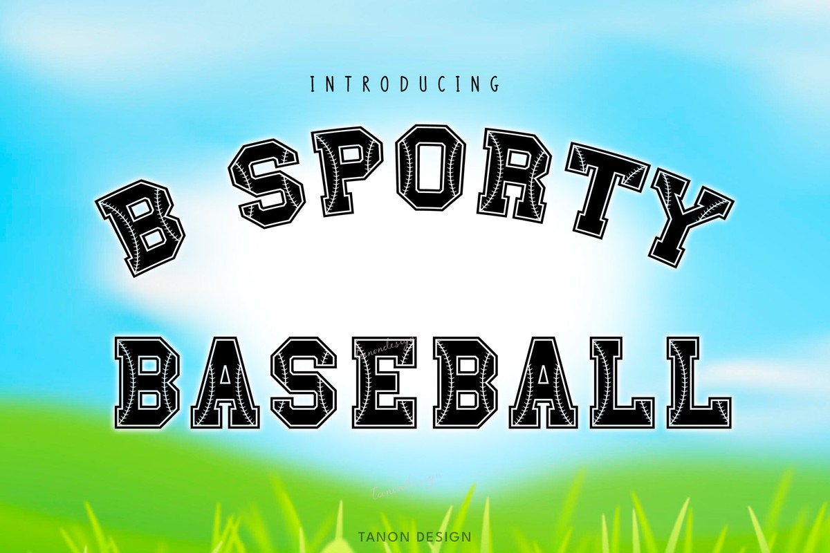 B Sporty Baseball Font