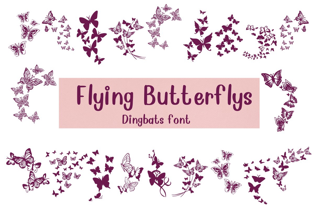 Flying Butterflies Font