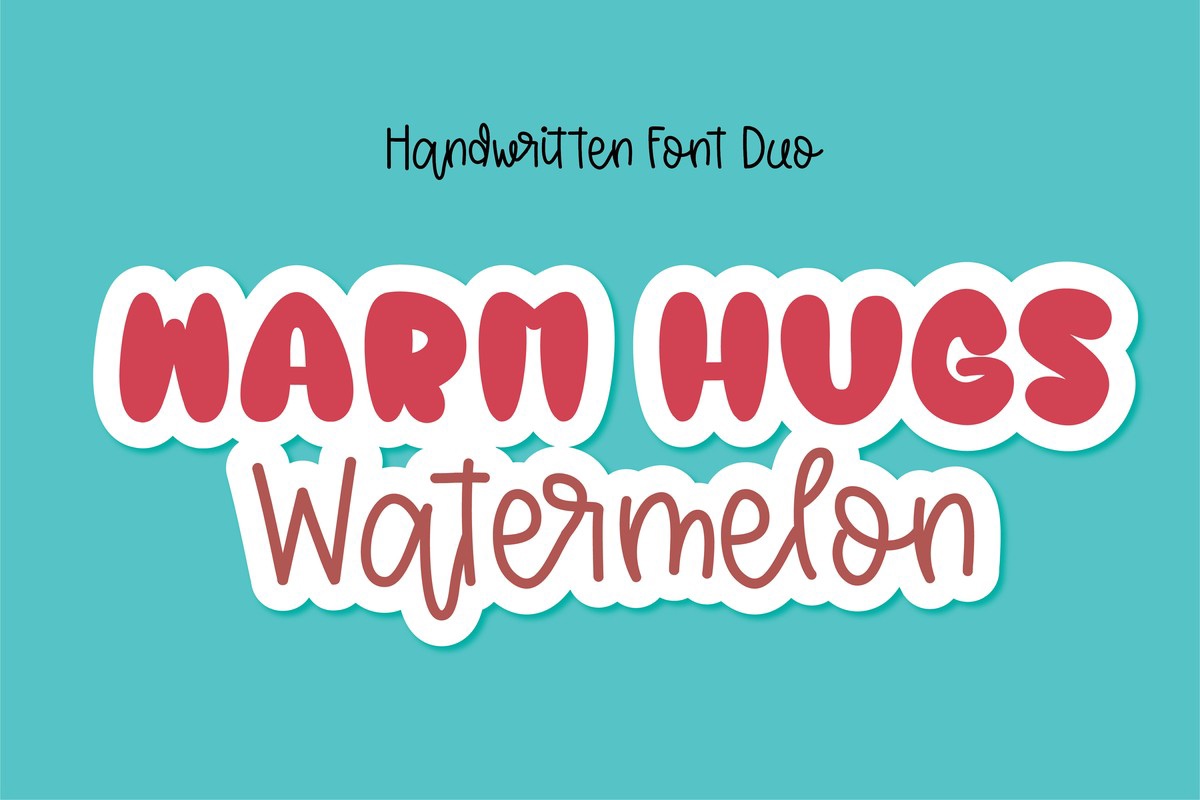 WarmHugs Watermelon Font