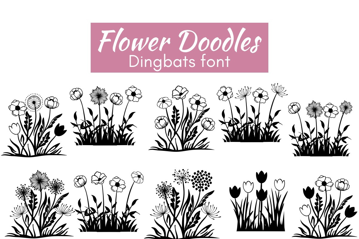 Flower Doodles Font