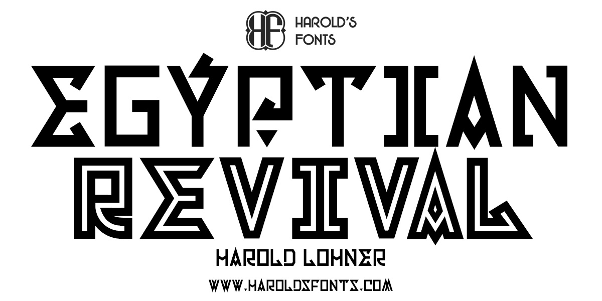 Egyptian Revival Font