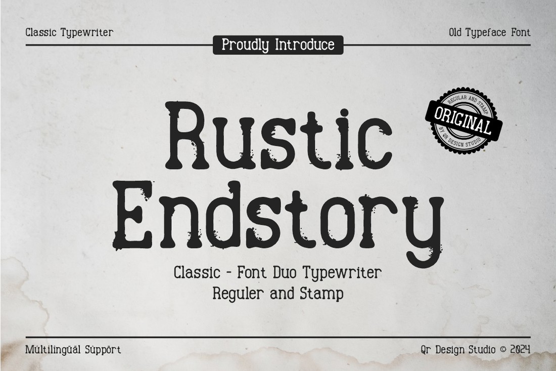 Rustic Endstory Font