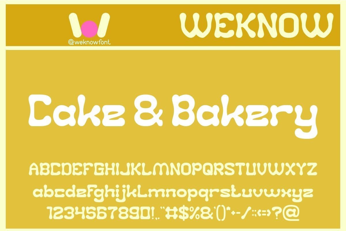 Cake and Bakery Font