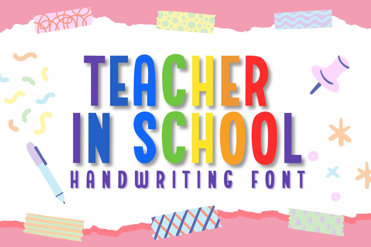 Teacher in School Font