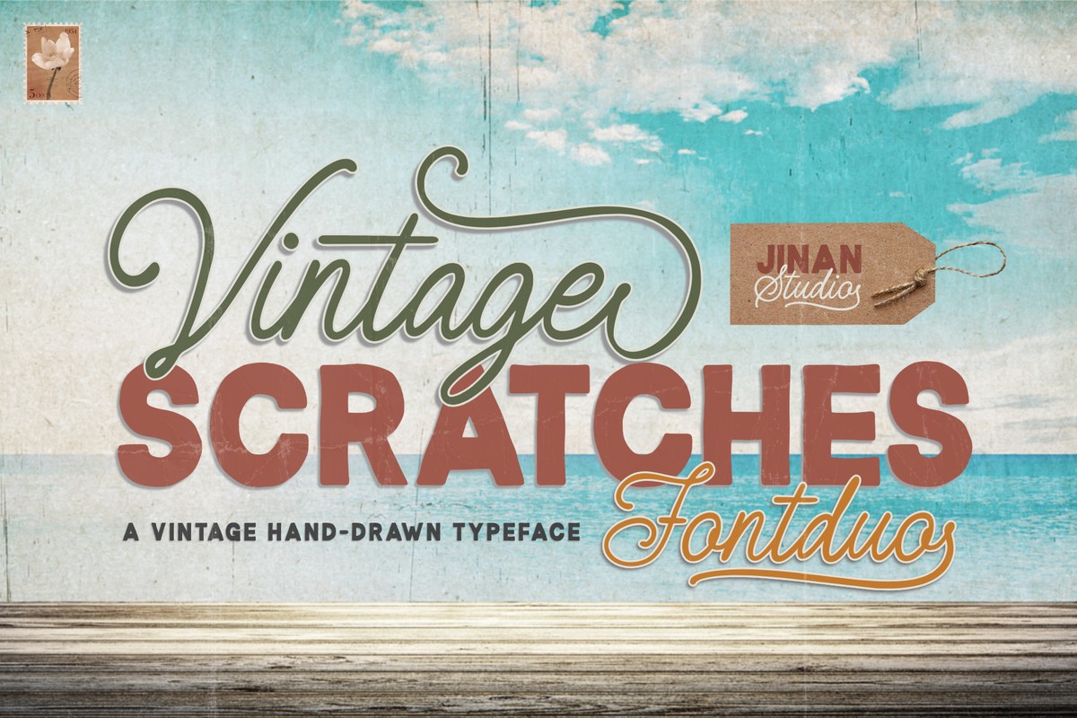 Vintage Scratches Duo Font