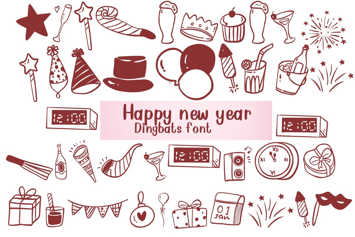 Happy New Year Font