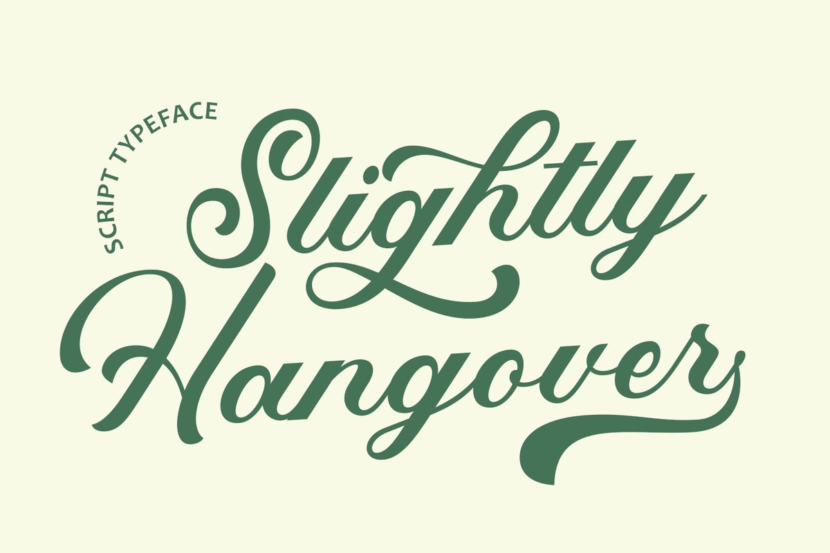 Slightly Hangover Font