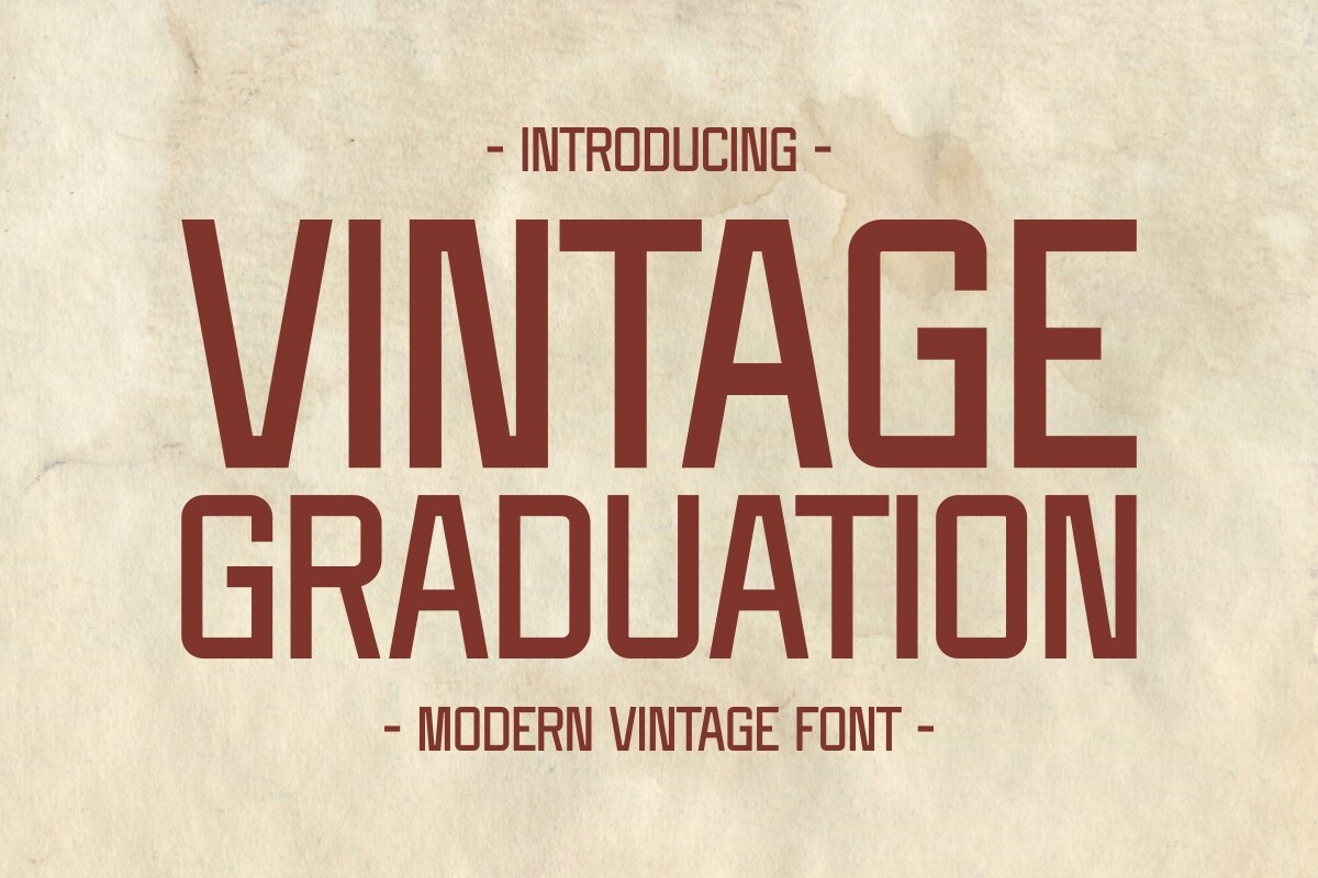 Vintage Graduation Font