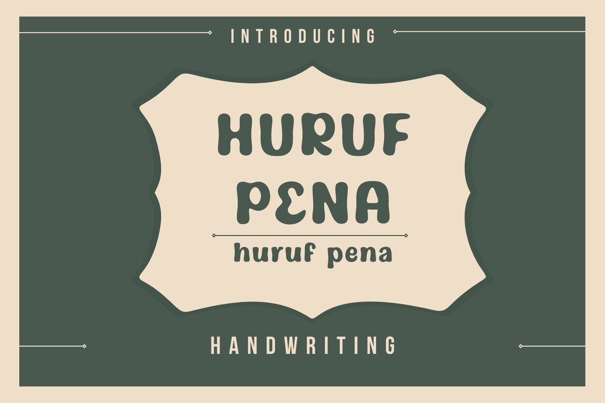 Huruf Pena Font