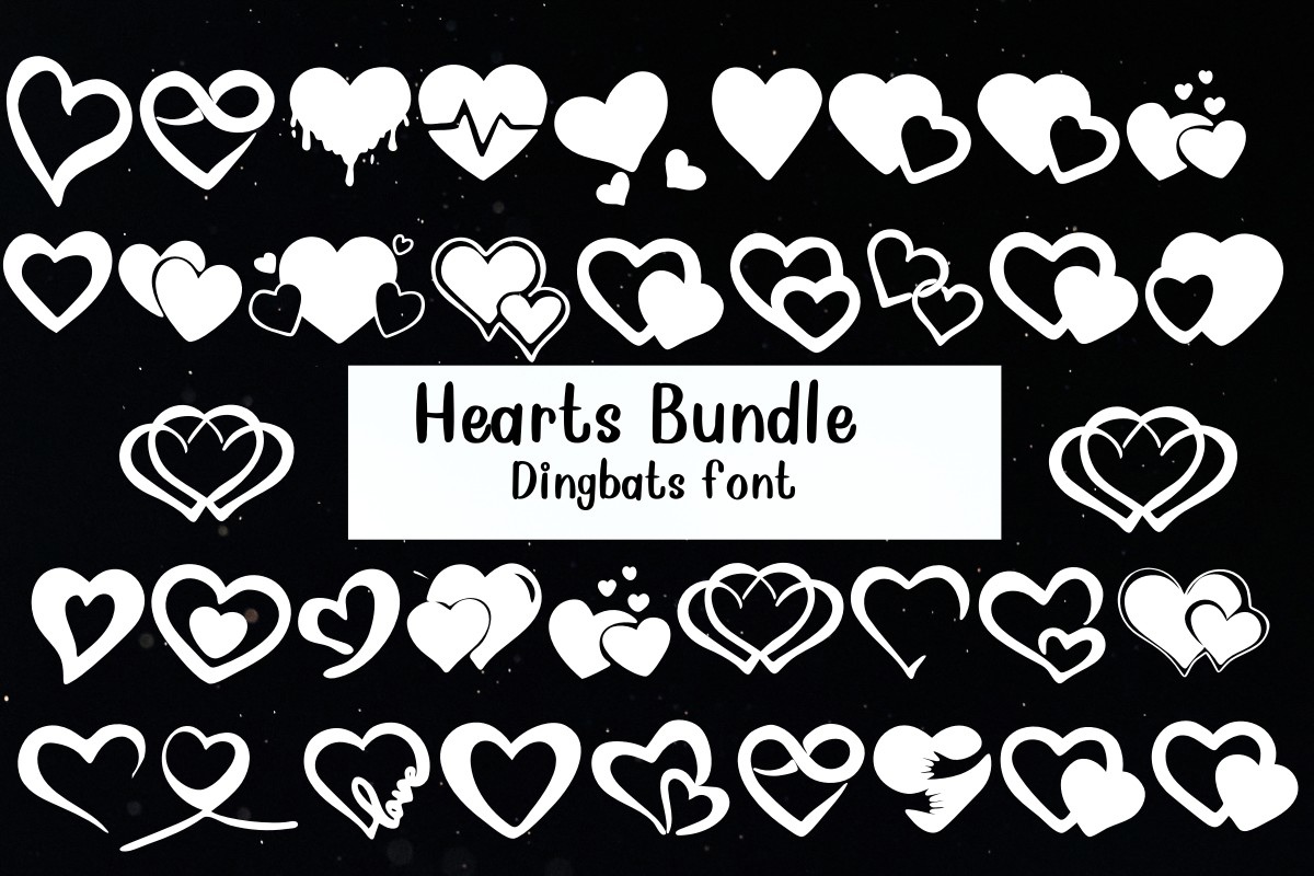 Hearts Bundle Font