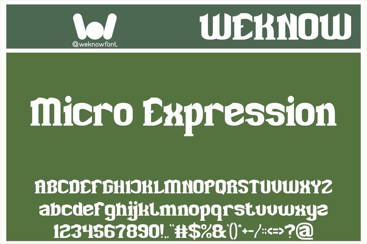 Micro Expression Font