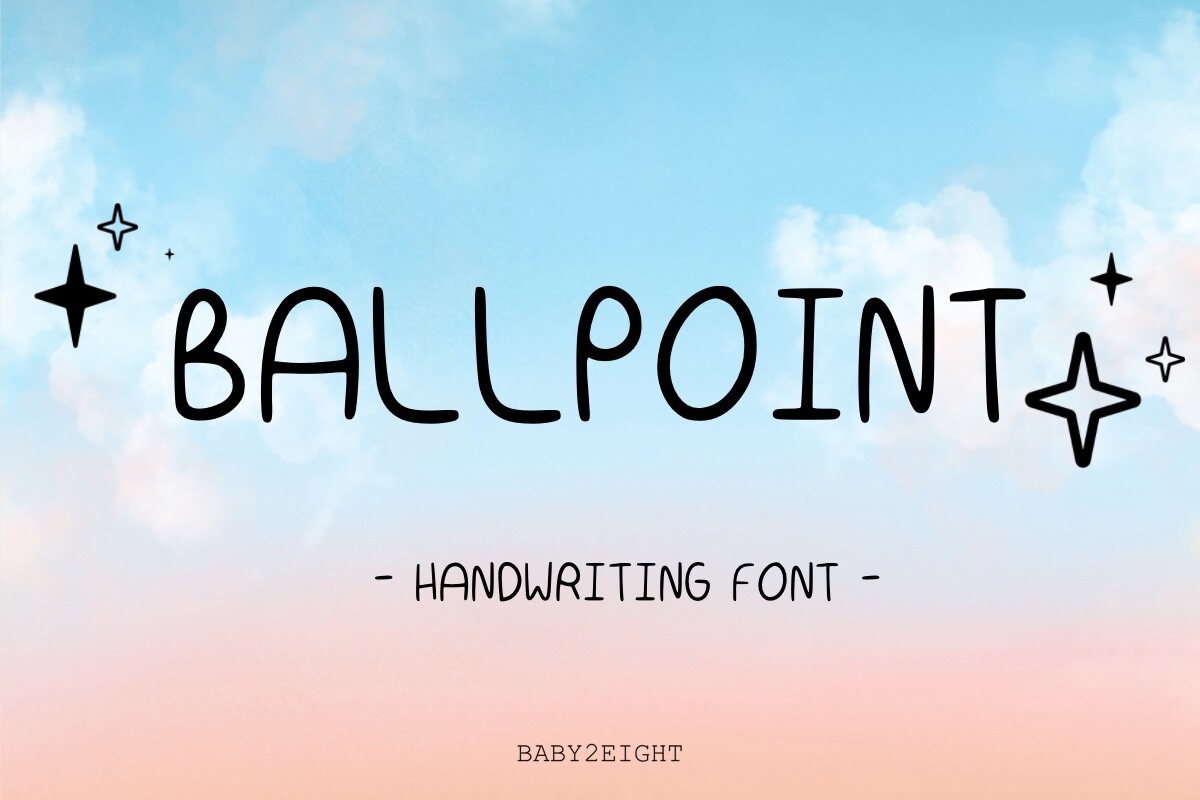 B2E Ballpoint Font