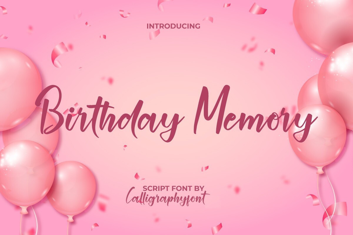 Birthday Memory Font